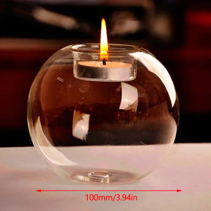 Luna Glass Candle Holder | European Style Centrepiece
