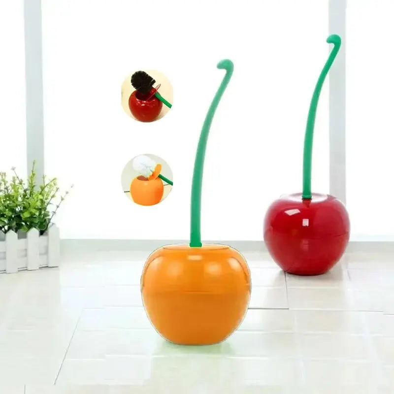 Cherry Pop Toilet Brush Set | Cute Bathroom Brush & Holder