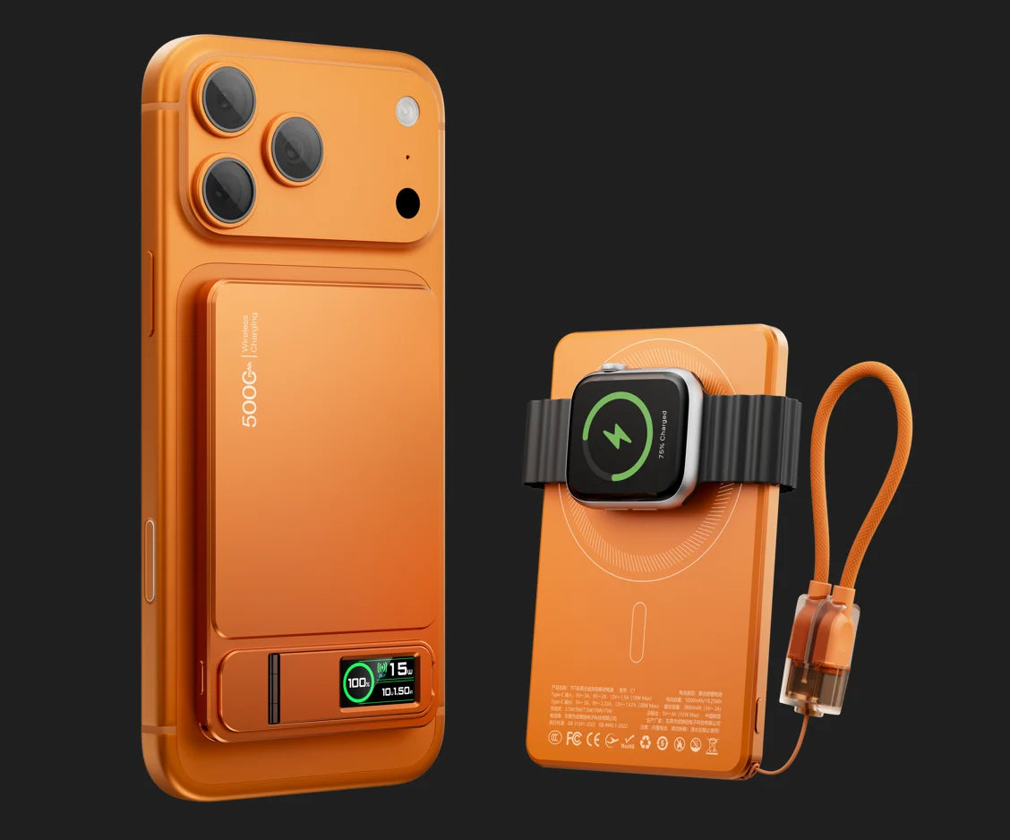 AlloyCharge Magnetic Power Bank | Digital Display, 20W