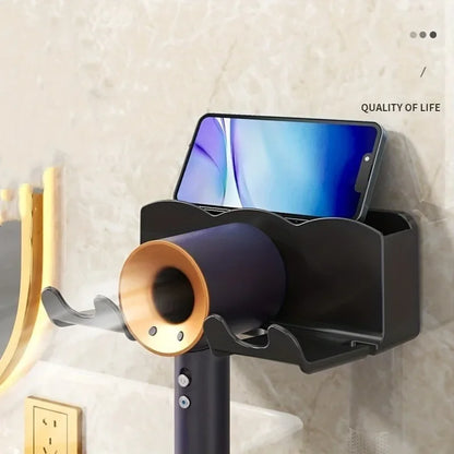 DryDock Hair Dryer Holder | No-Drill Wall-Mounted Bracket