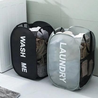PopGo Mesh Laundry Hamper | Collapsible Breathable Basket