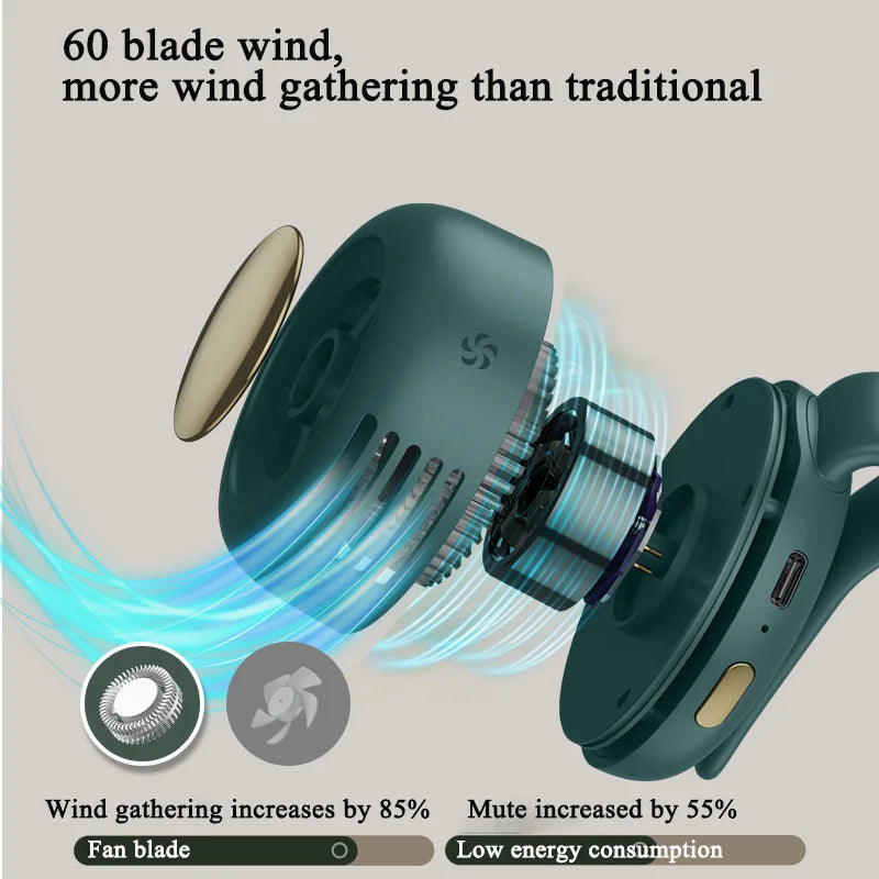 Whisper Neck Fan | Bladeless Hanging Fan, 3 Speeds