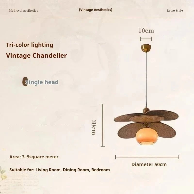 Petal Glass Pendant | Retro Flower Ceiling Light with Glass Globes