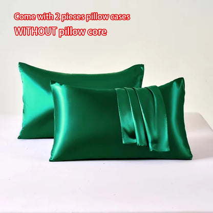 Lustre Satin Pillowcases | Smooth Cooling Covers, Set of 2