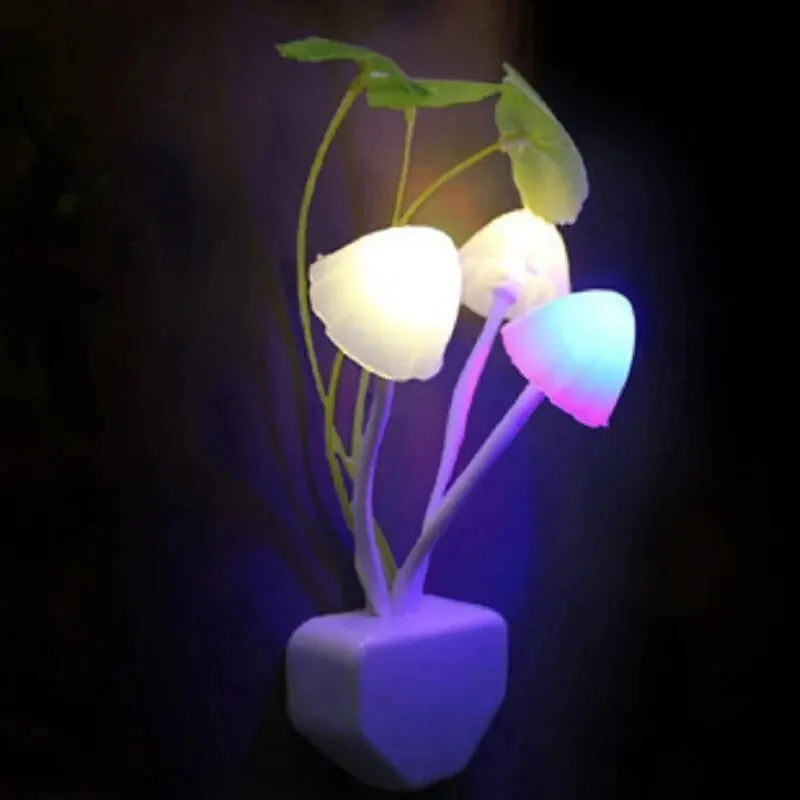 Toadstool Glow Night Light | Plug-In LED Lamp with Light Sensor