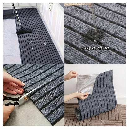 Stripe Line Floor Runner | Self-Adhesive Kitchen Mat, 3m