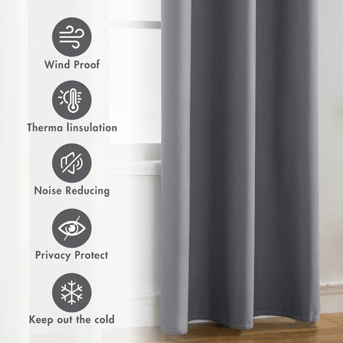 Serene Blackout Curtains | Set of 2 Room Darkening Panels