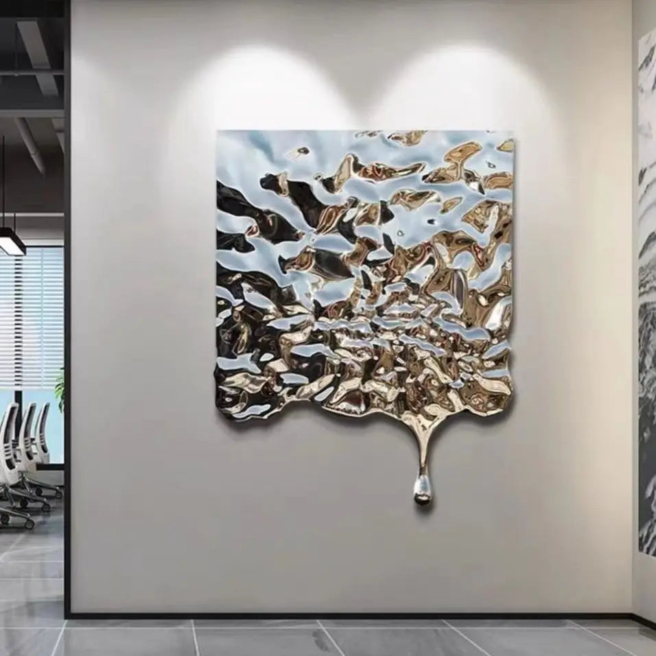 Ribbon Metal Wall Sculpture | Minimalist 3D Wall Art