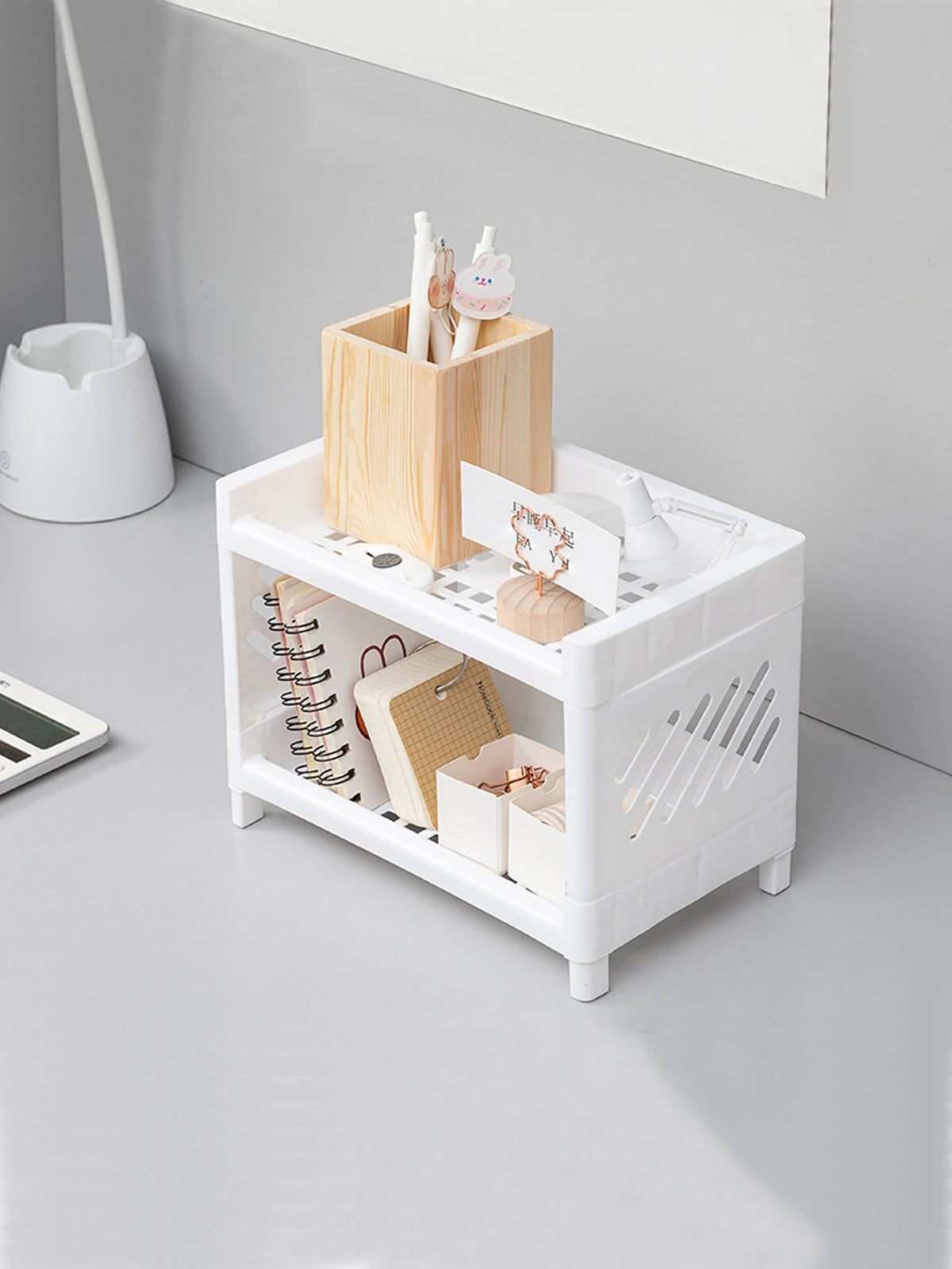 DeskDuo Storage Rack | Double-Layer Desktop Organiser