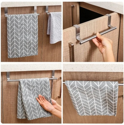 DoorHang Towel Bar | Over-Door Stainless Steel Rail