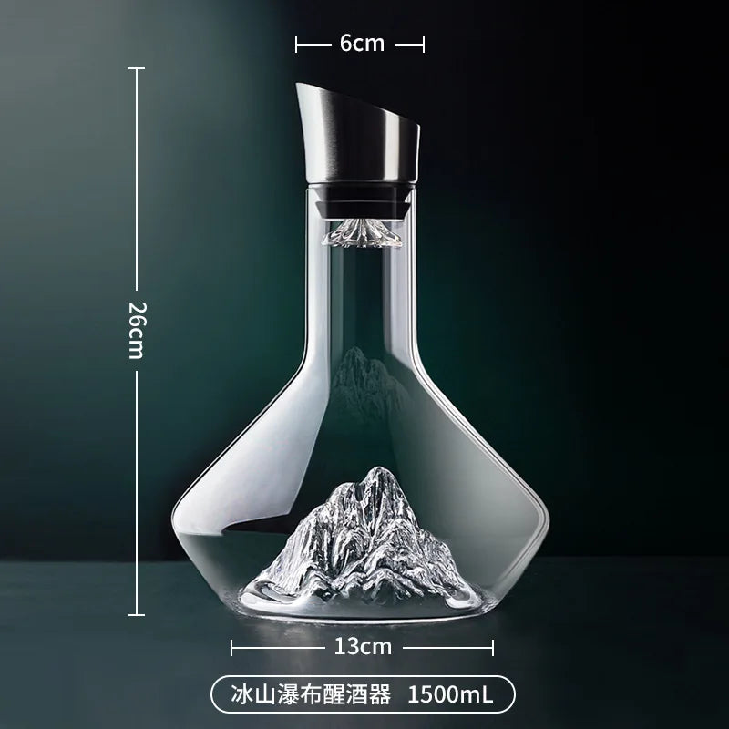 Summit Iceberg Wine Decanter | 1500ml Hand-Blown Crystal Carafe
