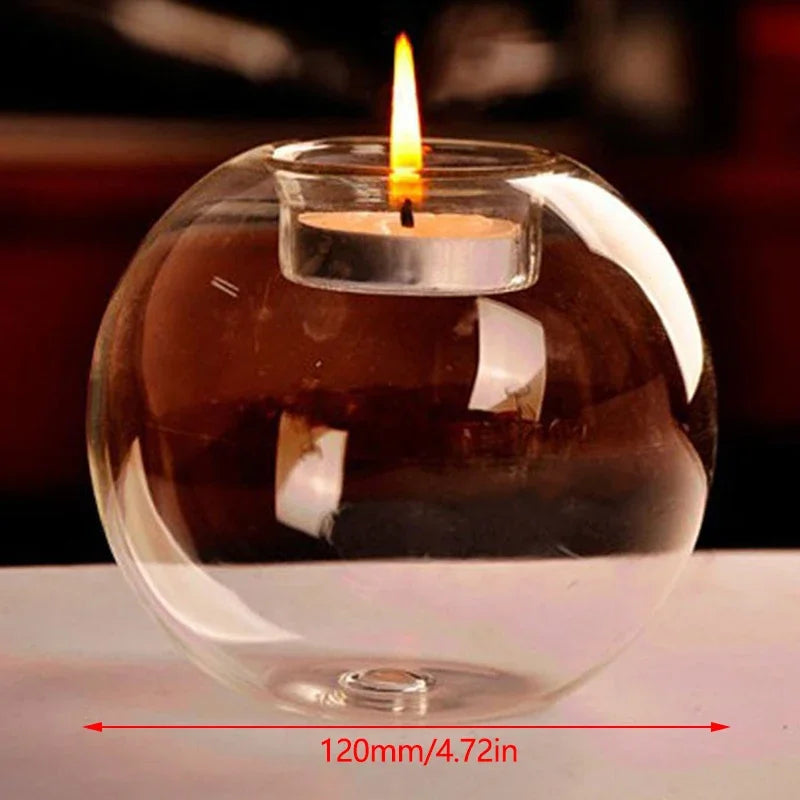 Luna Glass Candle Holder | European Style Centrepiece