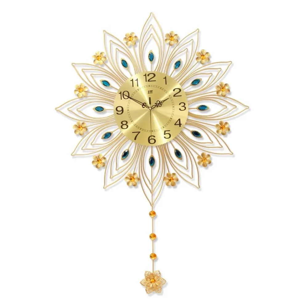 Starburst Wall Clock | Luxury Gold Silent Decorative Clock