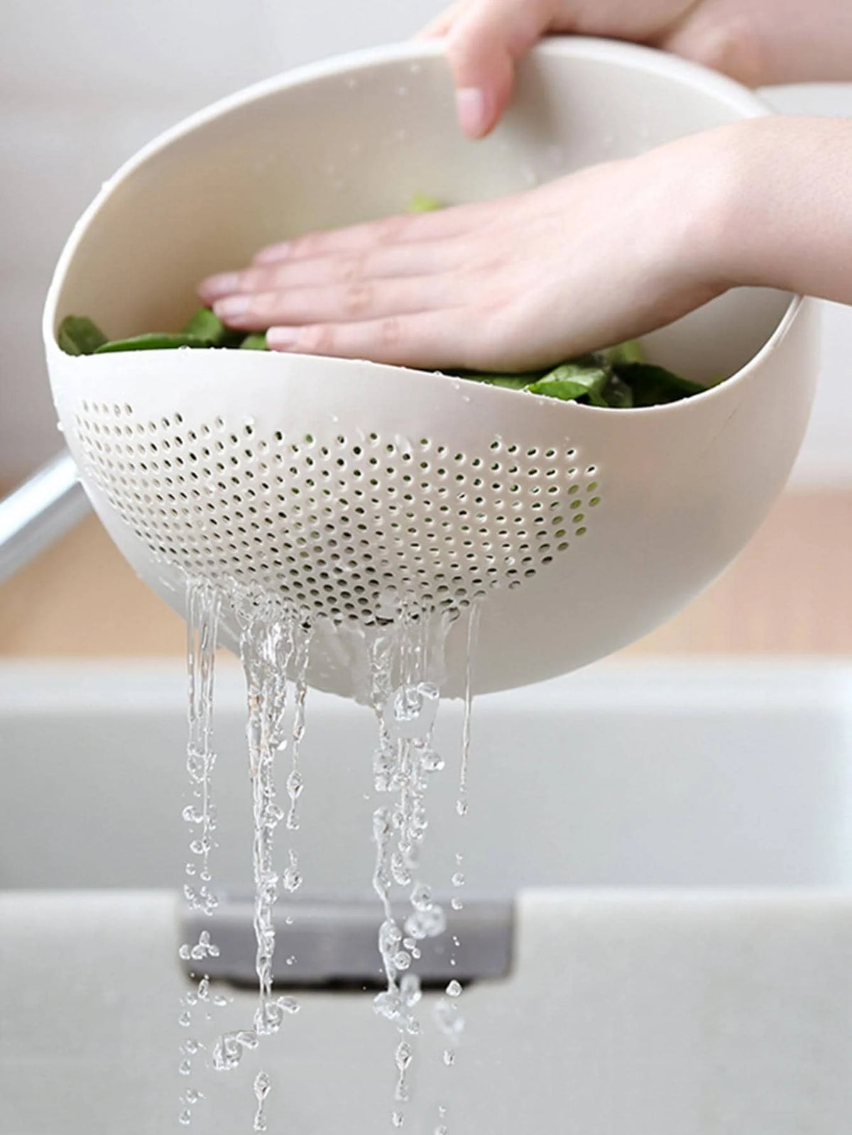 Brookside Drain Basket | Colander Bowl with Handle, 1 or 3 Pack