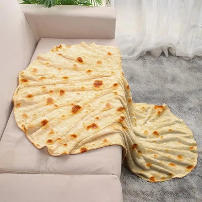 Tortilla Snuggle Blanket | Round Flannel Novelty Throw