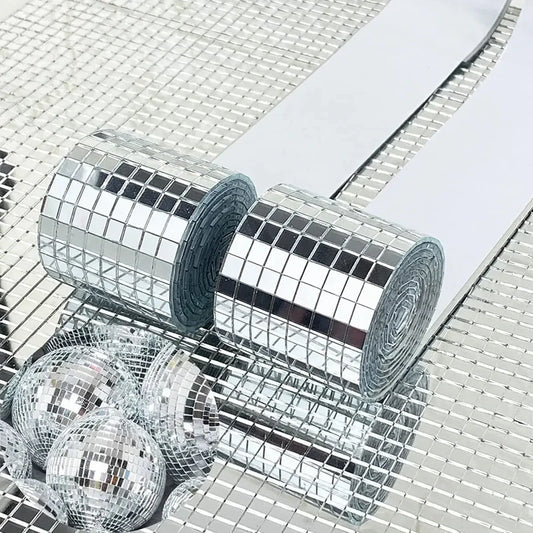 Mosaic Mirror Strip | Self-Adhesive Glass Wall Accent