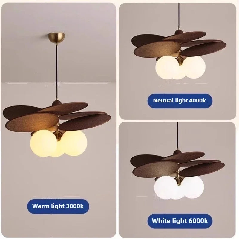 Petal Glass Pendant | Retro Flower Ceiling Light with Glass Globes