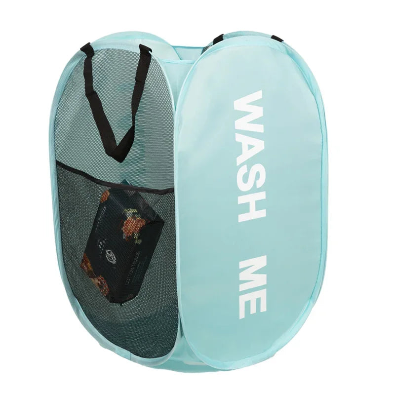 PopGo Mesh Laundry Hamper | Collapsible Breathable Basket
