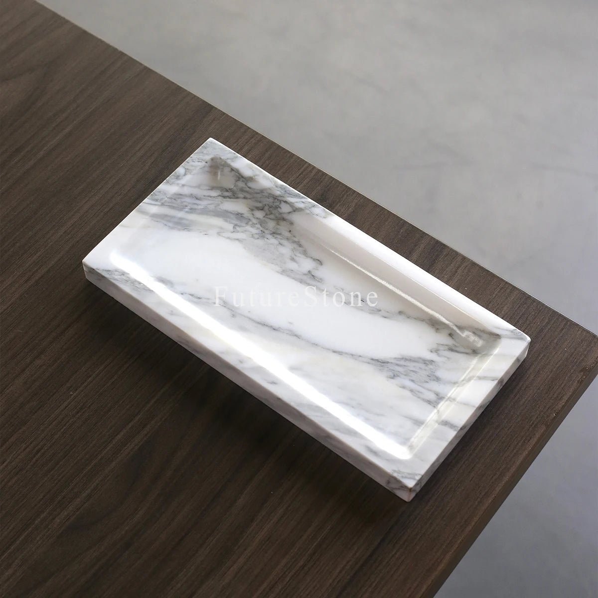Marble Rectangle Tray | Polished Natural Stone Display Tray