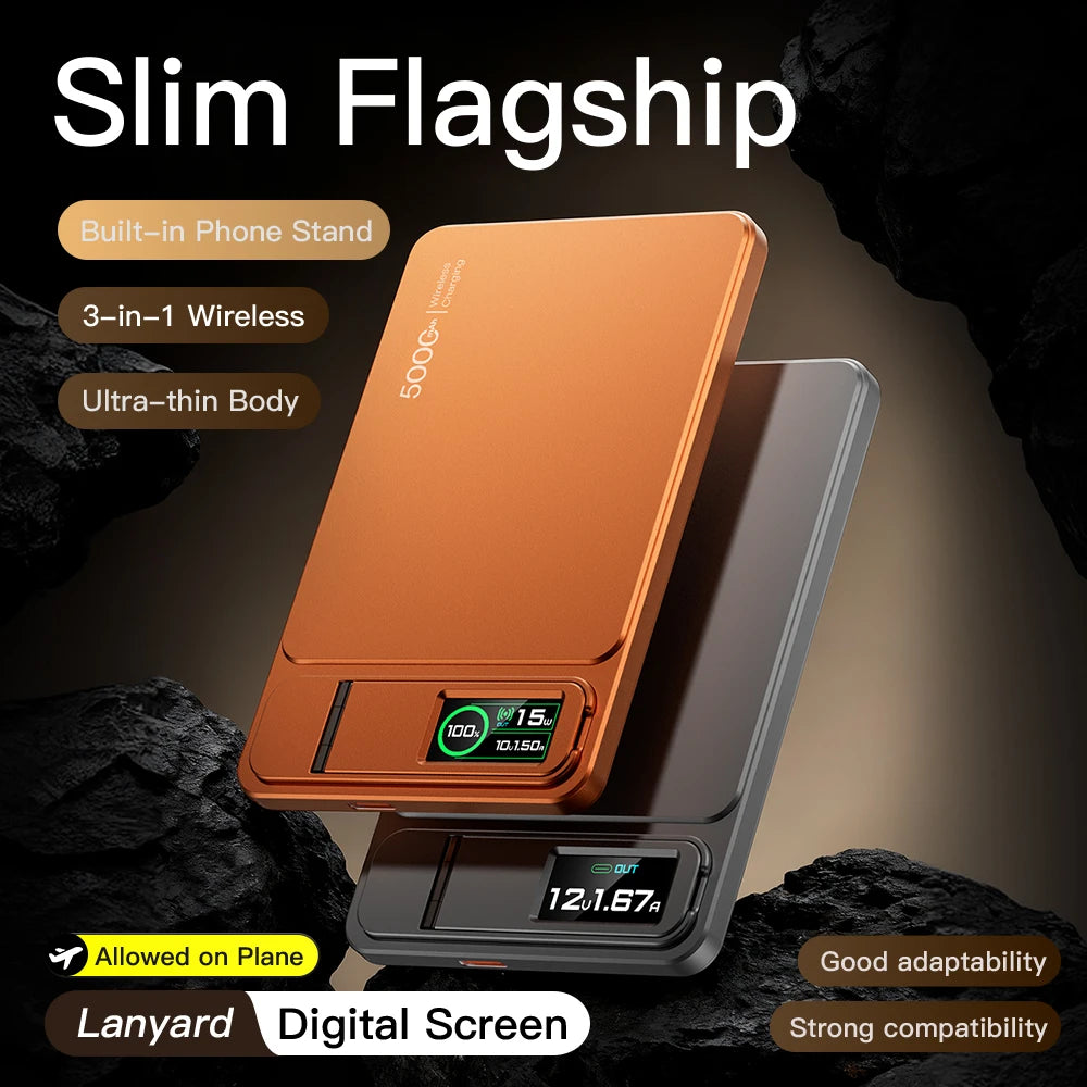 AlloyCharge Magnetic Power Bank | Digital Display, 20W