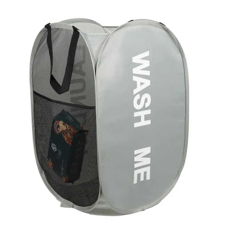 PopGo Mesh Laundry Hamper | Collapsible Breathable Basket