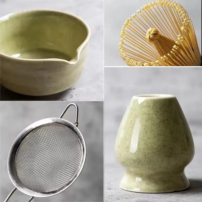Ceremony Matcha Set | Bamboo Whisk, Scoop & Ceramic Bowl