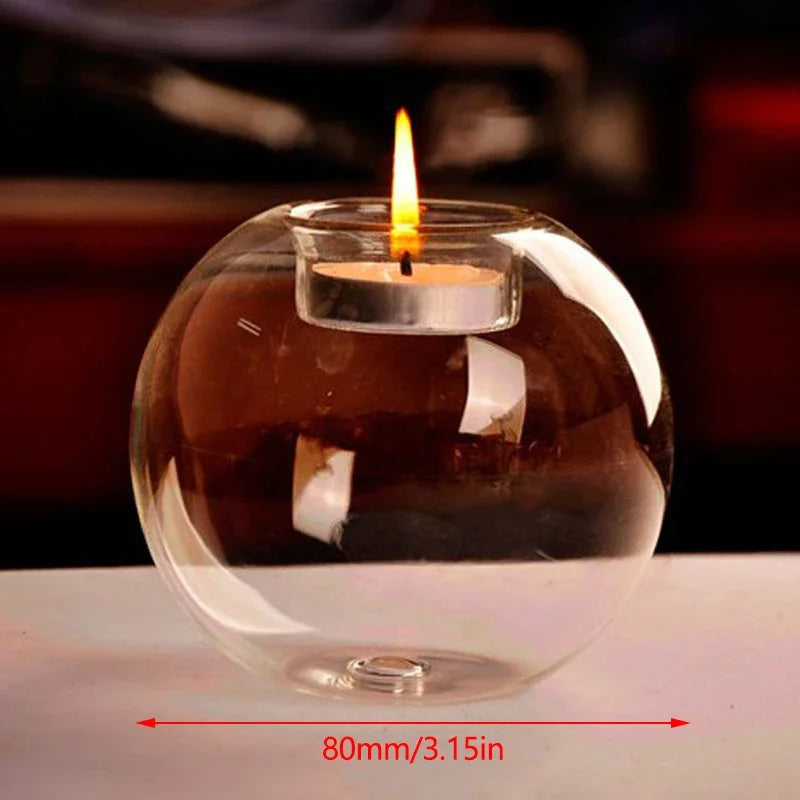 Luna Glass Candle Holder | European Style Centrepiece