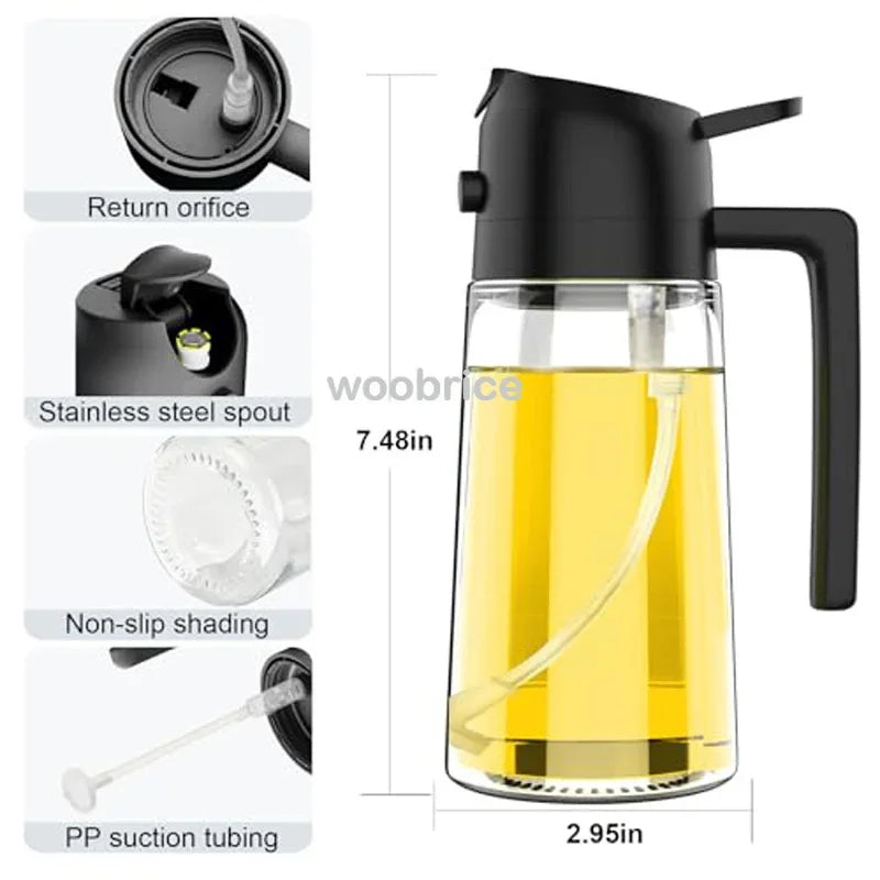 Sizzle 2-in-1 Oil Sprayer | Spray Bottle & Brush for Air Fryers