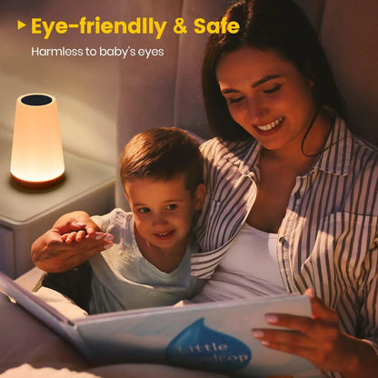 Rainbow Touch Night Lamp | 13-Colour Rechargeable Bedside Light