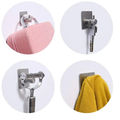 Steel Line Adhesive Hooks | Rustproof Towel & Robe Rail