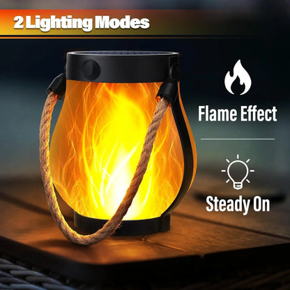 Ember Solar Flame Lantern | Flickering Hanging Garden Light