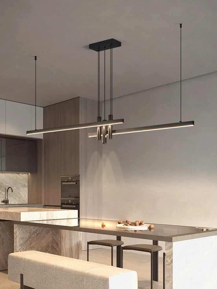 Linea Linear LED Pendant | Long Minimalist Kitchen Island Light