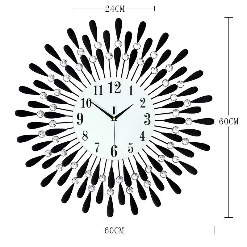 Starburst Wall Clock | Luxury Gold Silent Decorative Clock