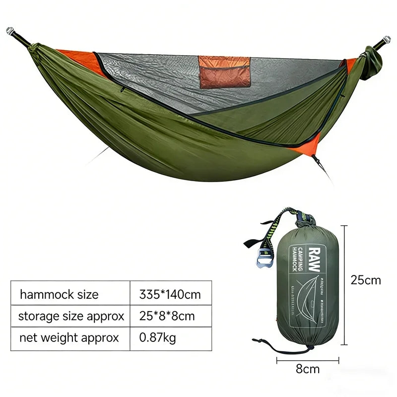 Ridgeline Bushcraft Hammock | Camping Hammock with Mosquito Net