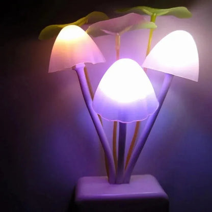 Toadstool Glow Night Light | Plug-In LED Lamp with Light Sensor