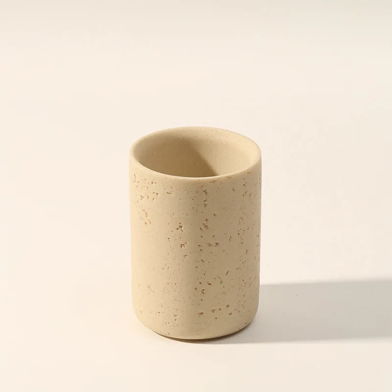 Travertine Bathroom Collection | Natural Stone Vanity Accessories