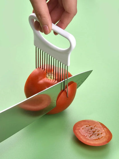 Crisp Cut Onion Holder | Stainless Steel Slicing Guide