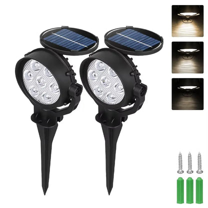Prism Solar Spotlights | 9 LED RGB Landscape Lights