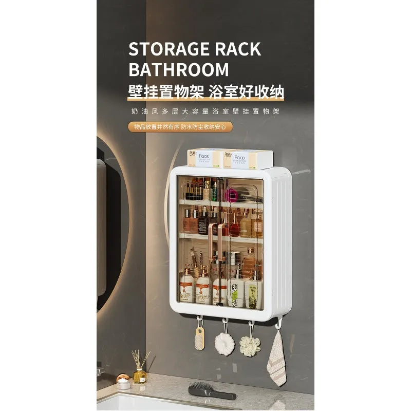Vanity Haven Wall Bathroom Cabinet | No-Drill Magnetic Door Storage