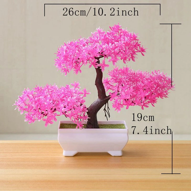 Petal Pot Bonsai | Artificial Mini Tree in Pot, Table Decor