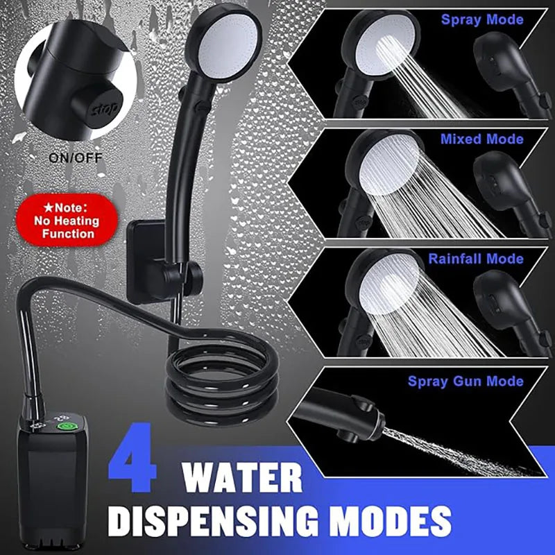 TrailRain Portable Shower | Rechargeable Camping Shower