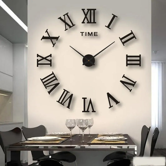 Roma Mirror Wall Clock | 3D Acrylic Roman Numerals