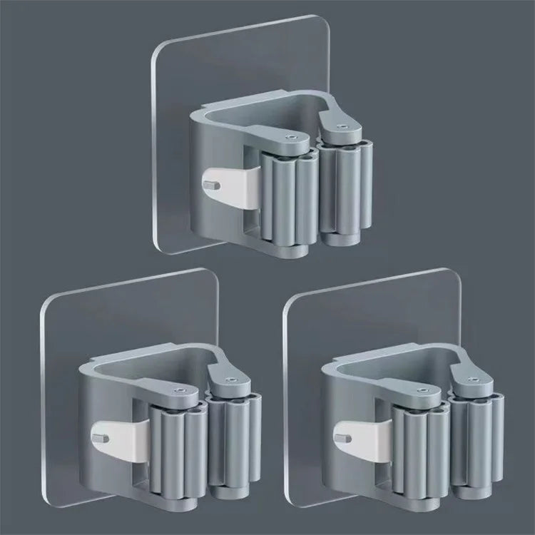 GripHook Mop & Broom Holder | Adhesive Wall Organiser