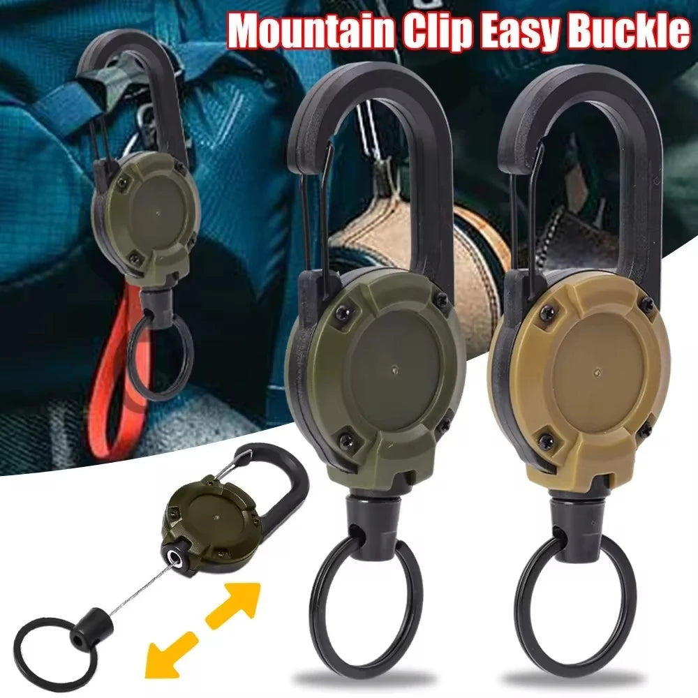 ReelGo Key Carabiner | Retractable Steel Wire Key Reel