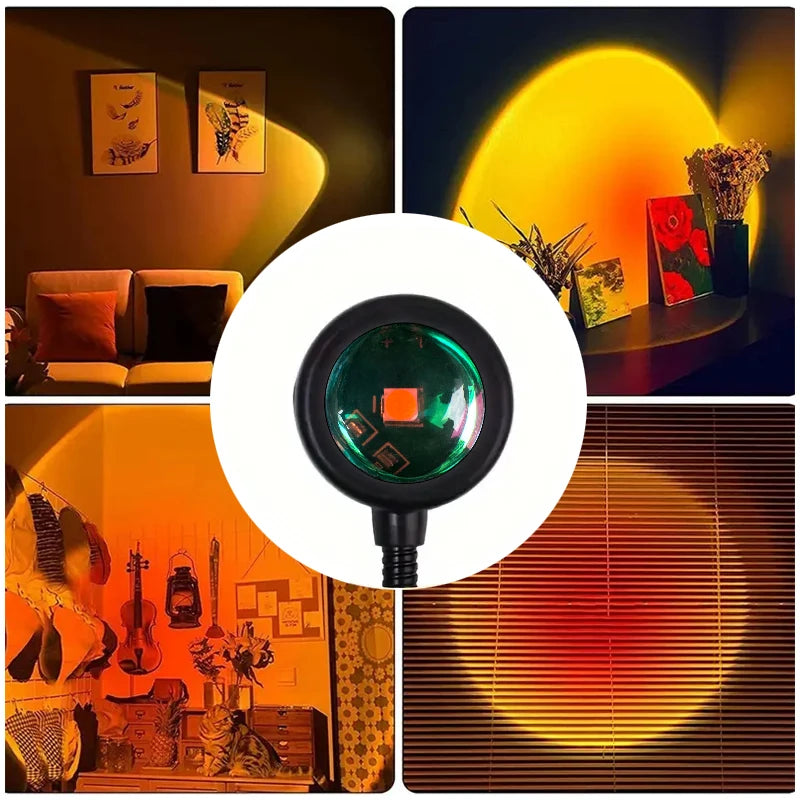 AfterGlow Sunset Projector | USB Rotating Mood Lamp