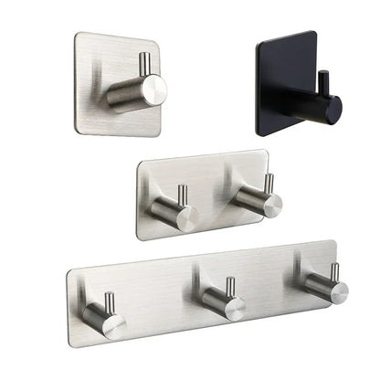 Steel Line Adhesive Hooks | Rustproof Towel & Robe Rail