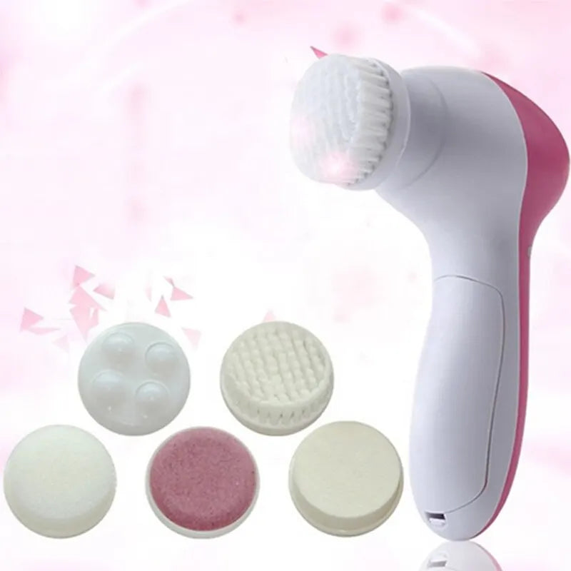 Bloom Facial Brush | 5-in-1 Battery Face Cleansing Brush