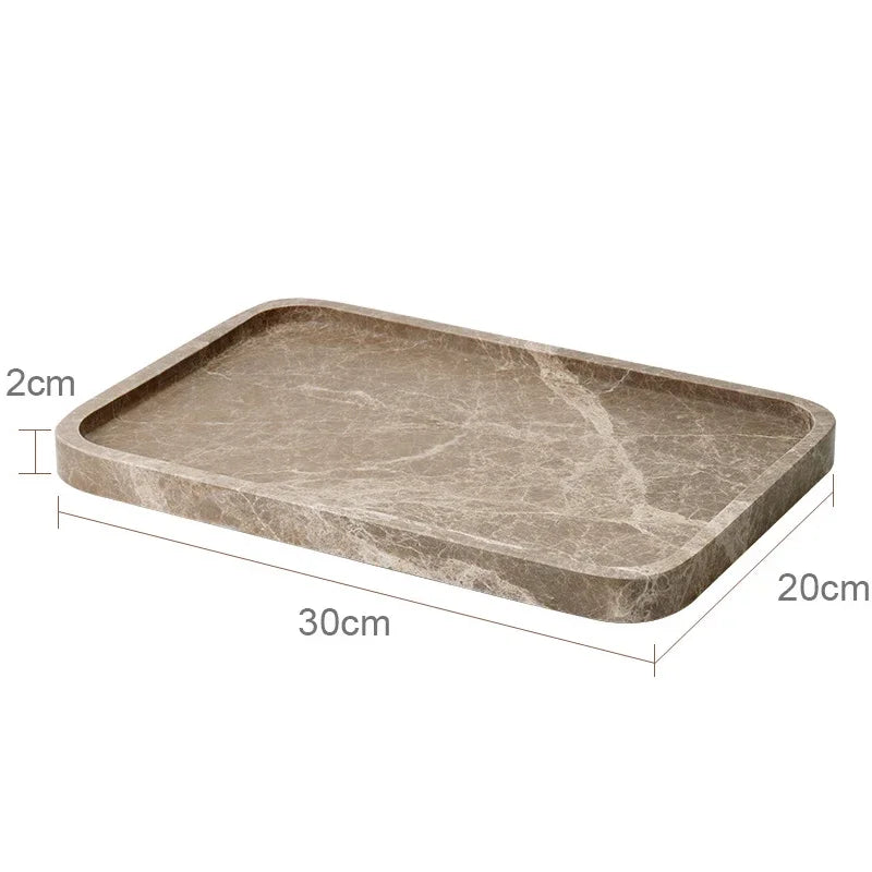 Emperador Marble Bathroom Collection | Natural Stone Vanity Accessories