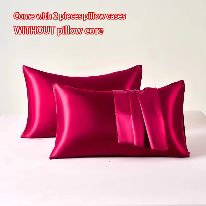 Lustre Satin Pillowcases | Smooth Cooling Covers, Set of 2