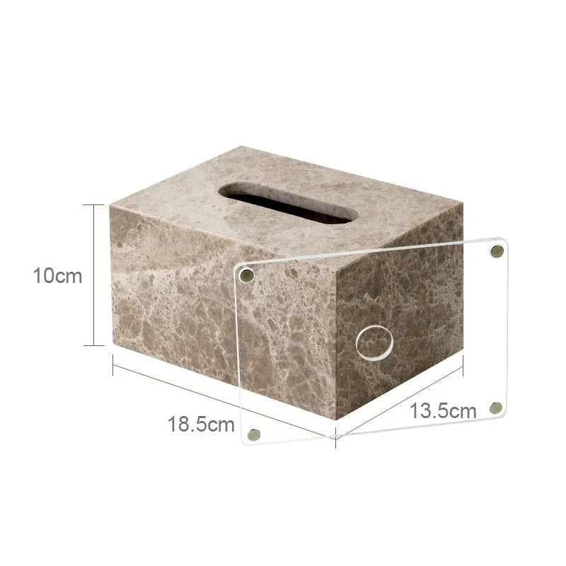 Emperador Marble Bathroom Collection | Natural Stone Vanity Accessories